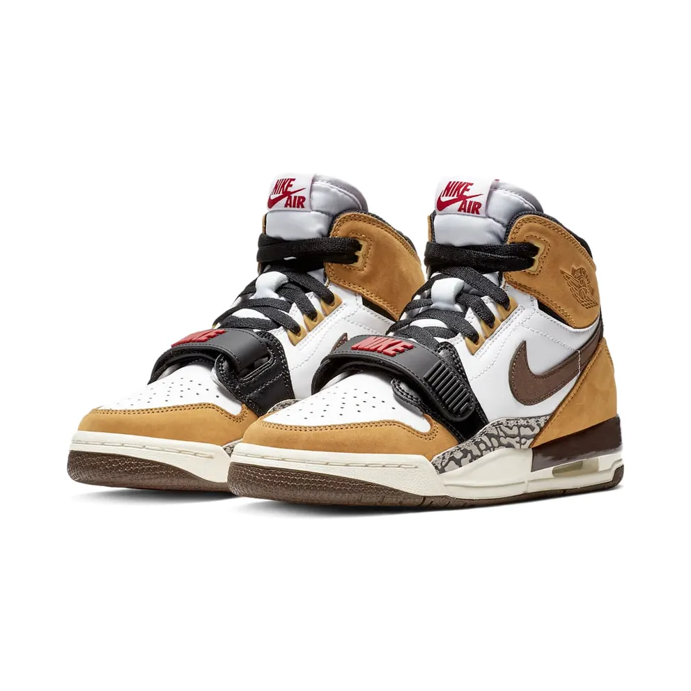 Jordan Legacy 312 Rookie of the Year (GS) White/Baroque Brown-Wheat-Varsity Red (AT4040-102)
