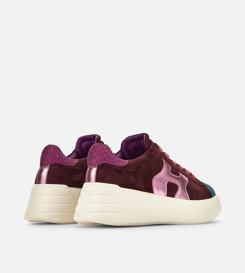 Sneakers Hogan Rebel Pink Burgundy Green (HXW5620DN63G3R0RZ5) (2)