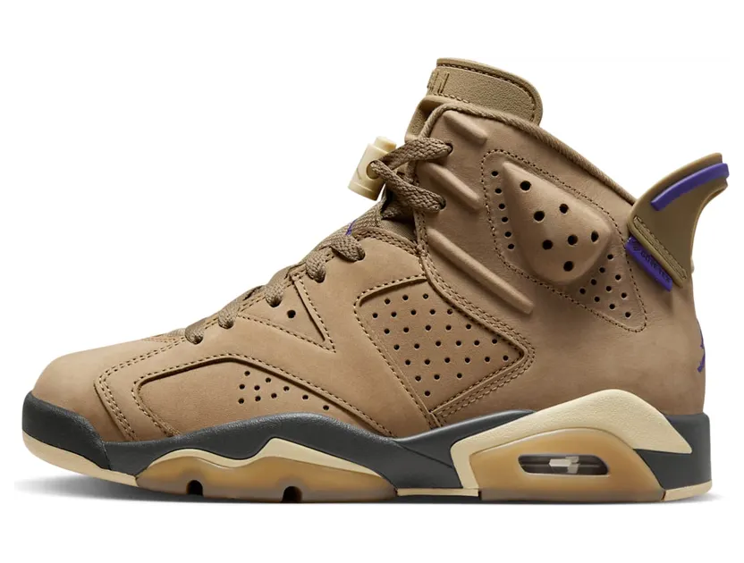Air Jordan 6 GORE-TEX ‘Brown Kelp’ Brown Kelp/Shadow Brown/Court Purple/Team Gold (FD1643-300)