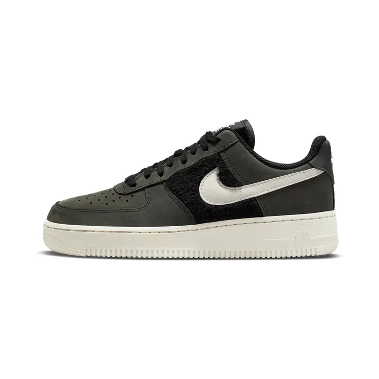 Nike Air Force 1 Low Faux Furs Green “Black / Light Bone” (DO6714-001)