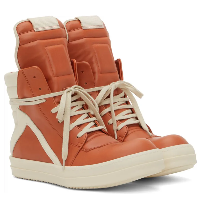 Rick Owens Gray & Off-White Geobasket Sneakers (RU02B2894 LCG) (4)