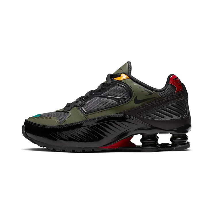 Nike Shox Enigma “Black / Cargo Khaki / Gym Red / Anthracite” (BQ9001-002)