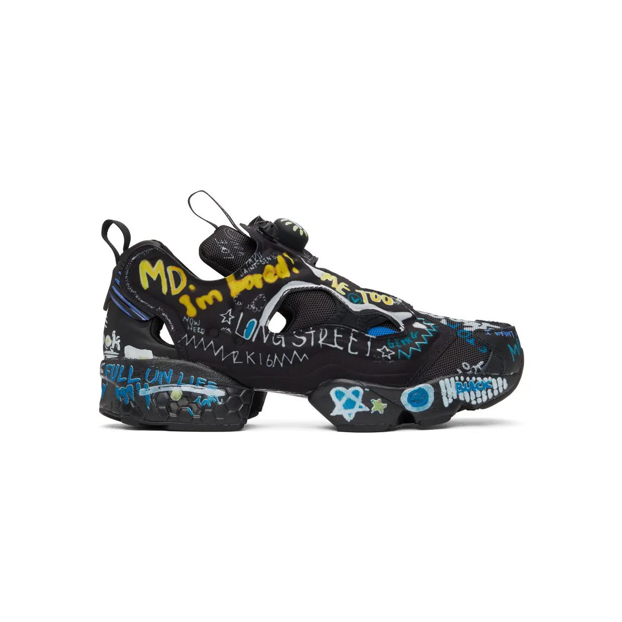 VETEMENTS Black Reebok Edition Instapump Fury Black Graff (UA52SN100B)