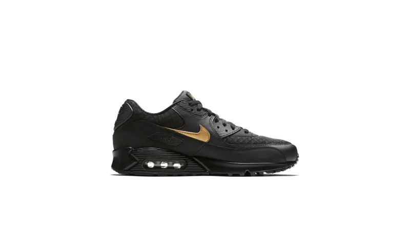 Nike Air Max 90 Essential Black Gold Black/Metallic Gold (AV7894-001)