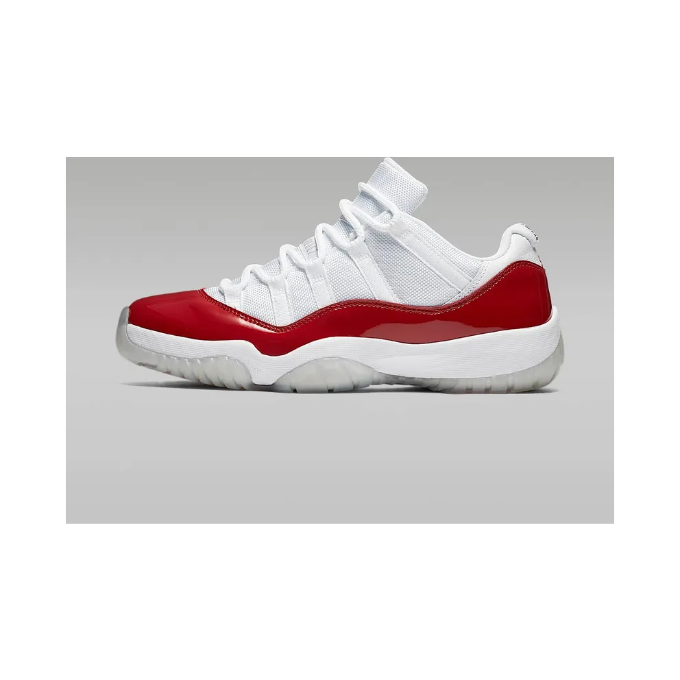 Jordan 11 Retro Low Cherry (2016) White/Varsity Red-Black (528895-102)