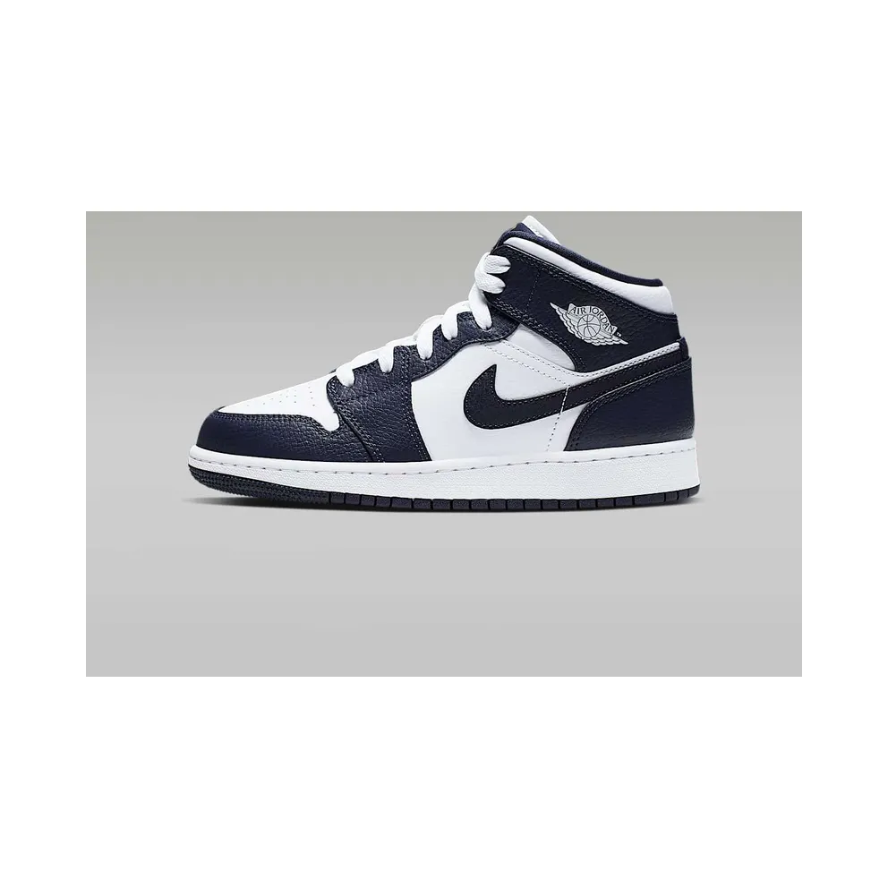 Air Jordan Nike AJ I 1 Mid Obsidian (GS) (2019) (554725-174)