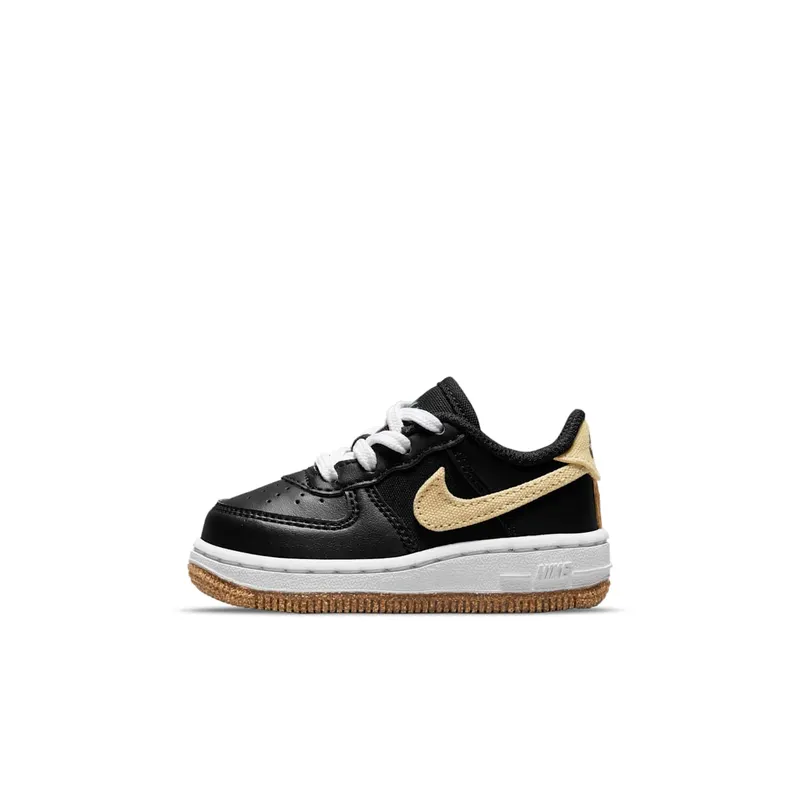 Nike Force 1 LV8 “Black / White / Solar Flare” (CZ2663-001)