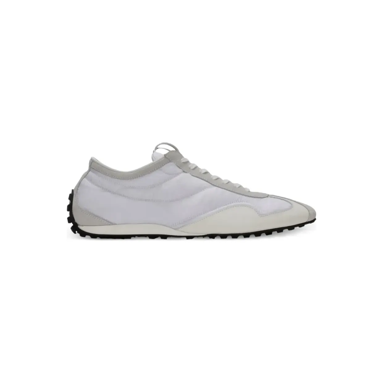 Balmain Racing Low aus Nylon und Leder “White” (HM1VI430TYVC)