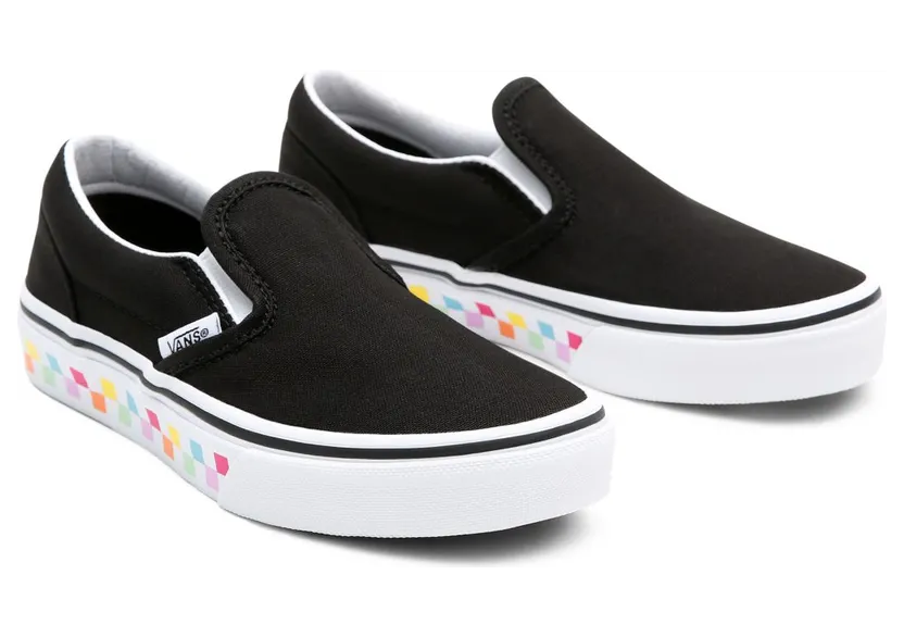 VANS Checkerboard Classic Slip-on Kinderschoenen Zwart (VN0A4BUT31K)