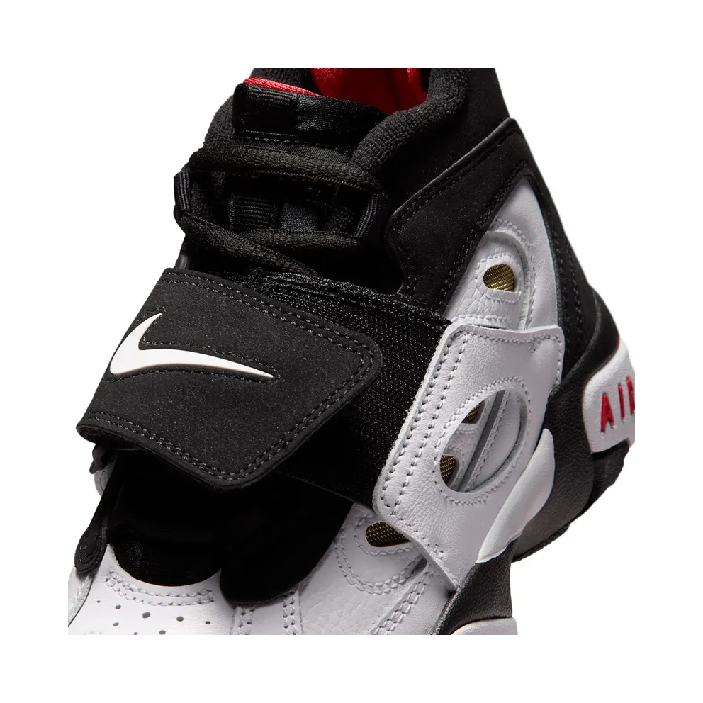 Nike Air Diamond Turf II GS “Black / Flame Red / Metallic / White” (IR4727-001)