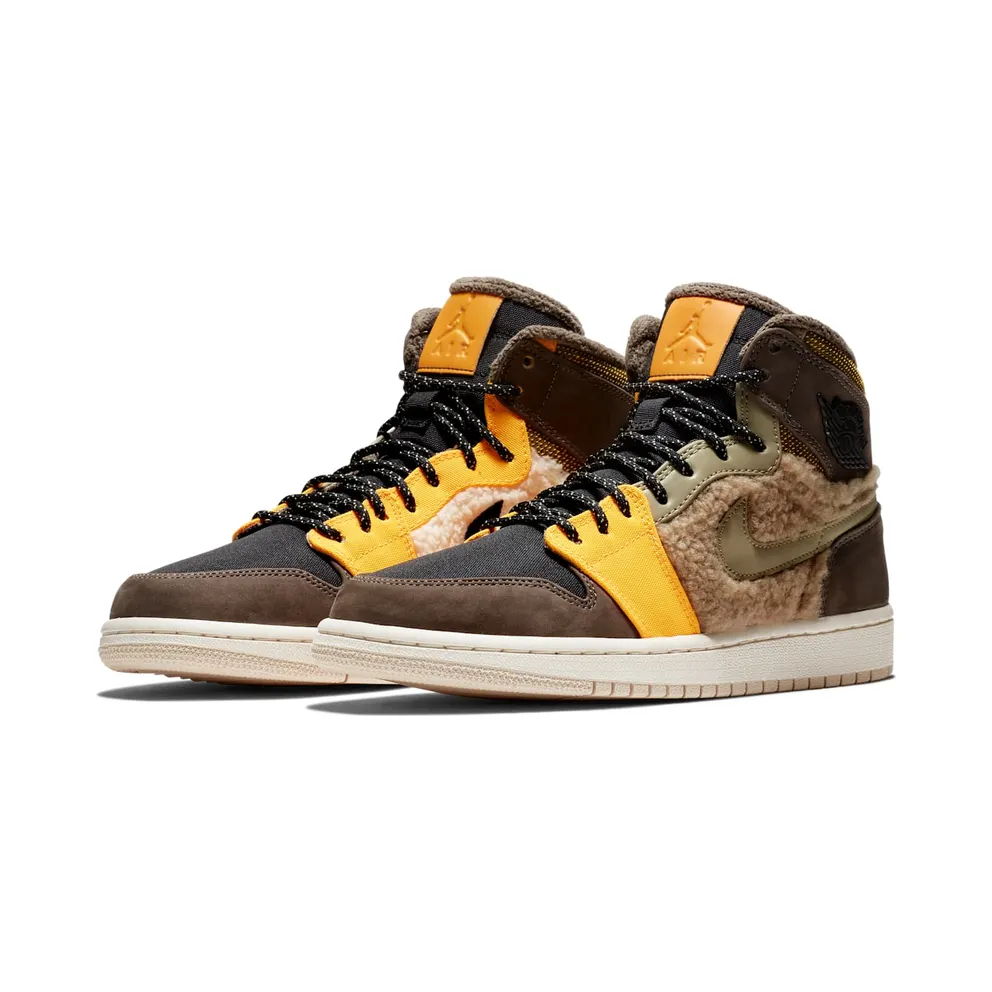Jordan 1 Retro High Utility Pack (W) Beach/Black-Ridgerock-Neutral Olive (AV3724-200)