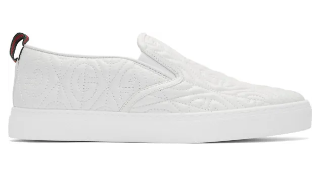 Gucci G Rhombus Slip-On White