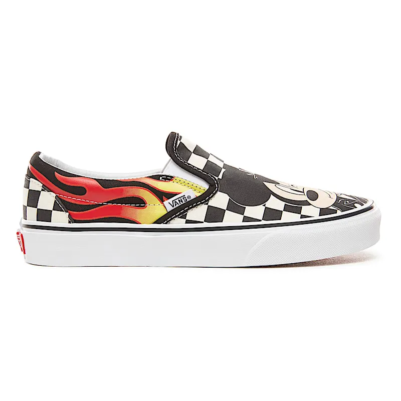 Vans Slip-On Disney Mickey and Minnie (W) Mickey Mouse And Minnie Mouse/Checker Flame (VN0A38F7UJ4)