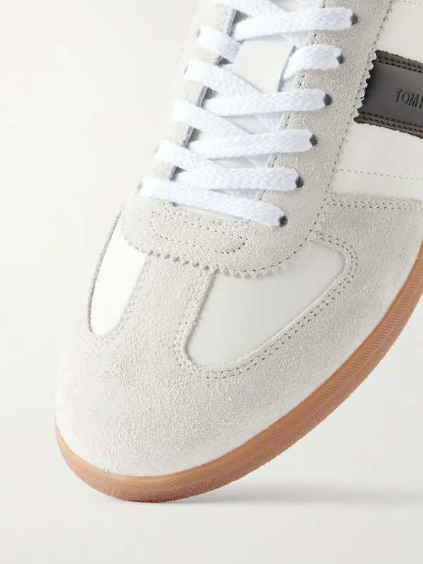 Tom Ford Archer Suede and Leather White (J1584-LCL457N)