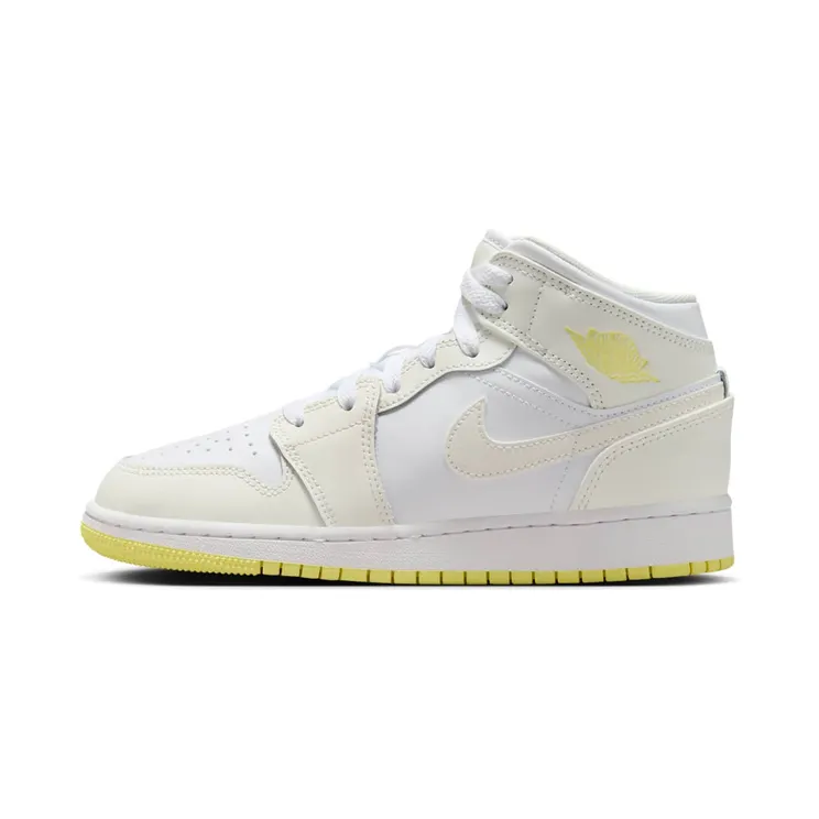 Jordan 1 Mid GS “Sail / White / Light Laser Orange” (FD8780-181)