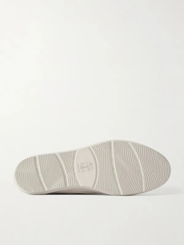 Brunello Cucinelli Suede Sneakers Off-white (MPUCAHN345) (3)