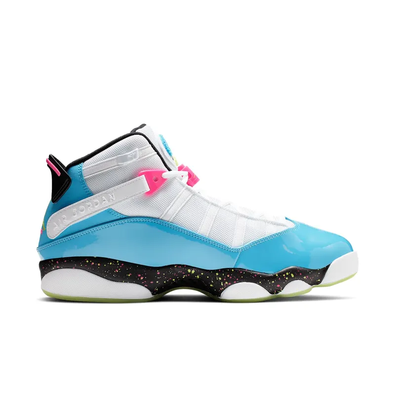 Jordan 6 Rings White Light Blue Fury Cyber White/Light Blue Fury-Cyber-Hyper Pink (CK0018-100)