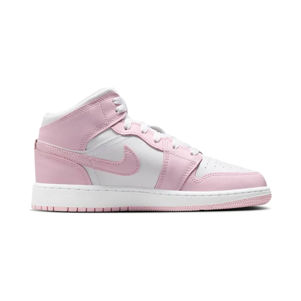 Jordan 1 Mid GS “Pink Foam Fire Red” (DQ8423-608)