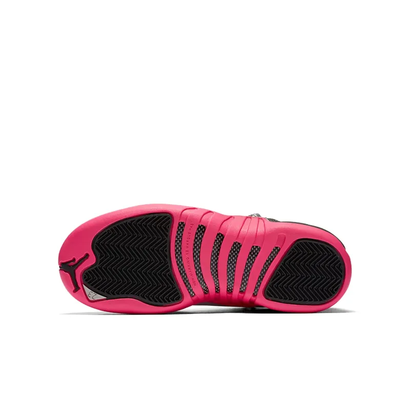 Jordan 12 Retro Black Deadly Pink (GS) Black/Deadly Pink-Metallic Silver (510815-026)