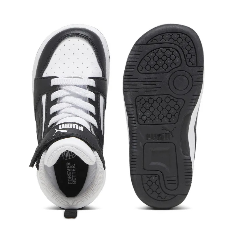 Puma Rebound V6 Mid “Puma White / Puma Black / Shadow Gray” (396542_01)
