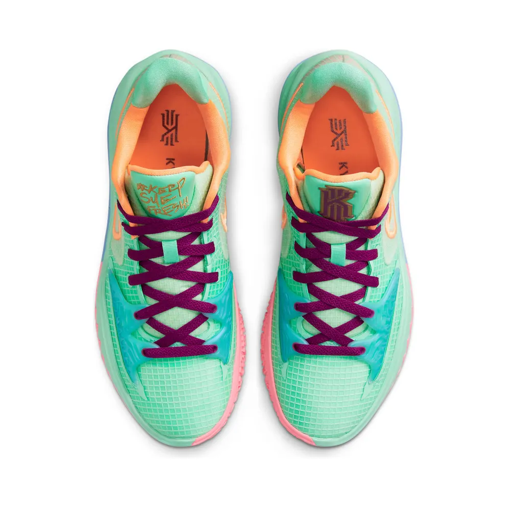 Nike Kyrie Low 4 “Green Glow / Red Plum / Metallic Gold / Atomic Orange” (CW3985-300)