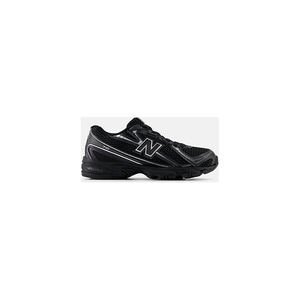 New Balance 740 Bungee Lace Black Grey Silver (PZ740BM)