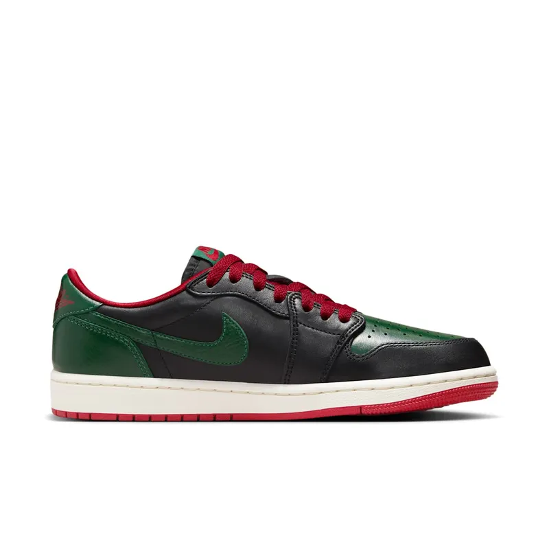 Air Jordan 1 Low OG ‘Black/Gorge Green’ Black/Varsity Red/Sail/Gorge Green (CZ0775-036)