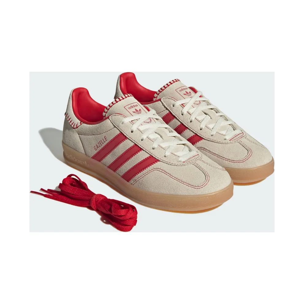 adidas Gazelle Indoor Beige Better Scarlet (JS1402)