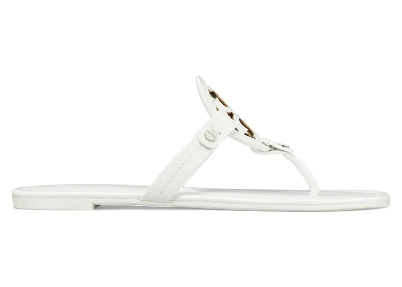 Tory Burch Miller Thong Sandals Optic White (11743-137)