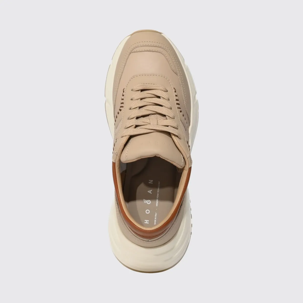 Hogan H669 Nappa Leather Sneakers Beige (HXW6690FR3CUAI0RVP) (3)