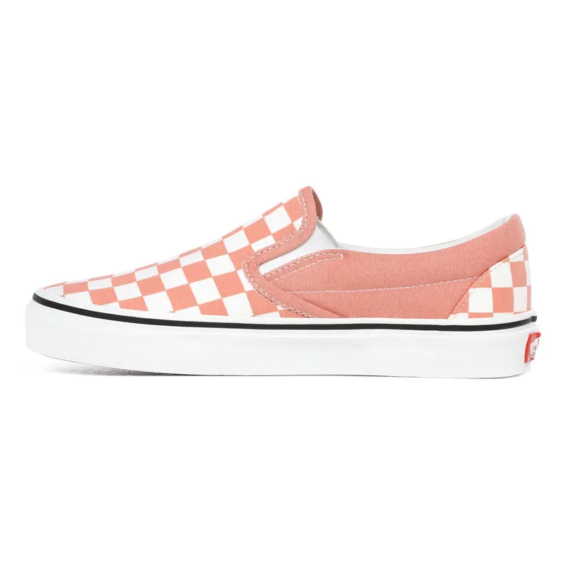 VANS Checkerboard Classic Slip-on Shoes (Pink)