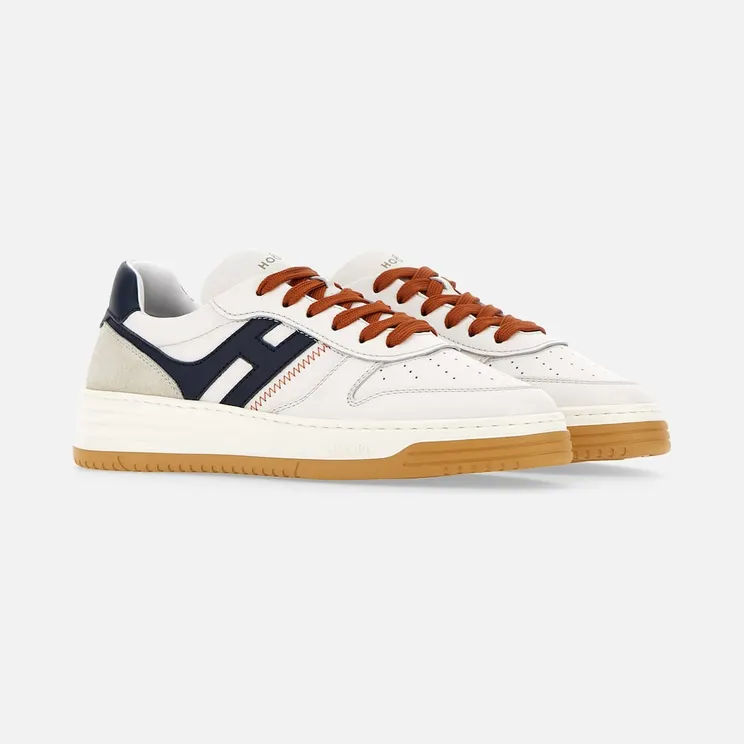 Sneakers Hogan H630 White Blue Orange (HXM6300EU50ODZ743L)