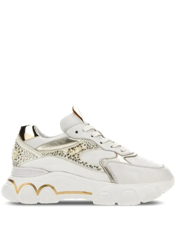 Hogan Hyperactive Sneakers mit Strassverzierung – Weiß (HVW5490EV30OZZ)