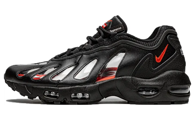 Supreme x Nike Air Max 96 Black (SS21) – “Black / Speed Red / Clear” (CV7652-002)