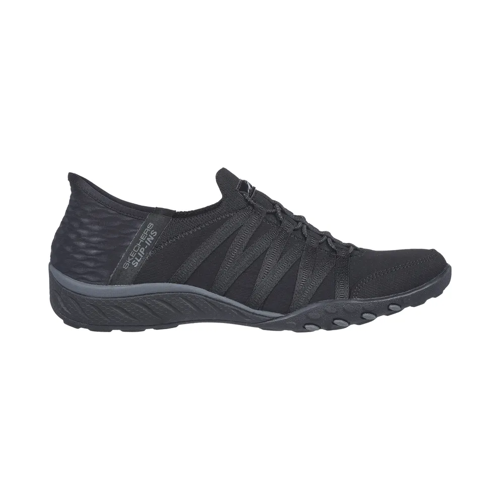 Skechers Slip-ins: Breathe-Easy – Roll-With-Me – Black (100593 BBK)