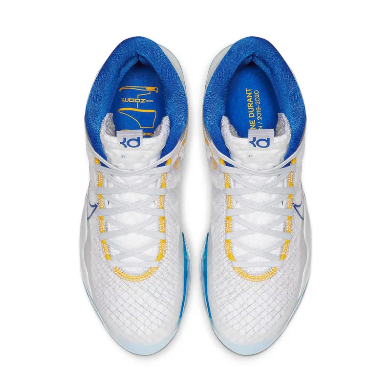 Nike KD 12 Warriors Home White/Metallic Gold-Game Royal-Amarillo (AR4229-100)