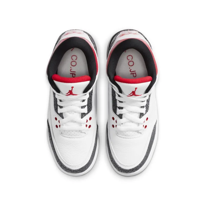Jordan 3 Retro SE-T JP Fire Red Denim (GS) White/Fire Red-Black (DB4169-100)