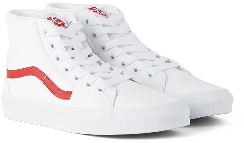 Vans Kids White & Red Sk8-Hi Big Kids (J VN0A4UI29AN)