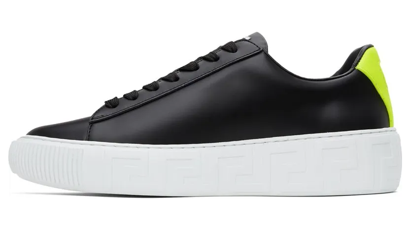 VERSACE Black & Green Greca Low-Top 2B190 BLKGL (DSU8404 1A00816) (3)