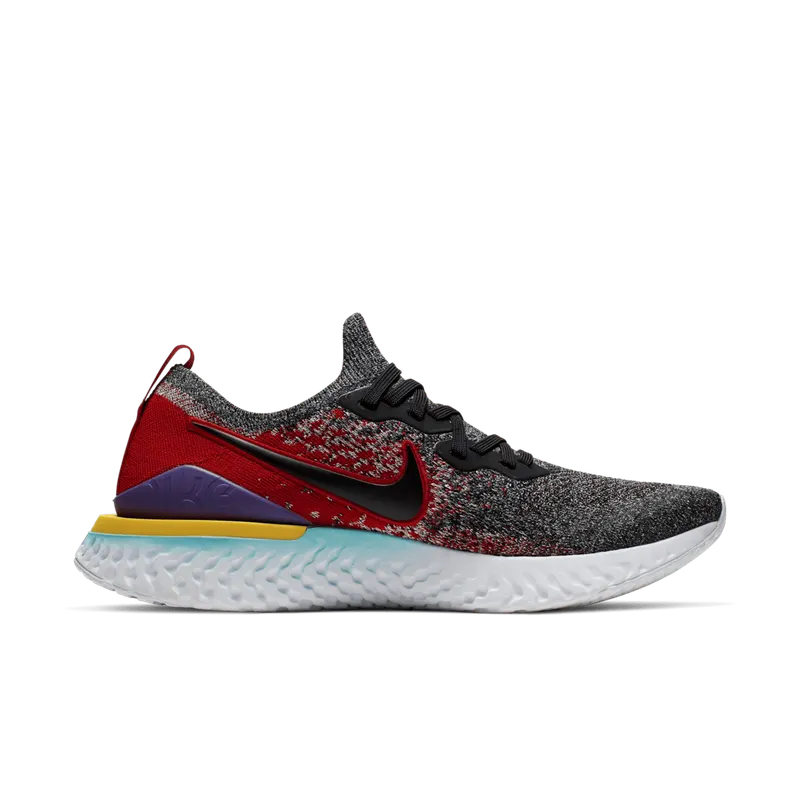 Nike Epic React Flyknit 2 Black Hyper Jade University Red Black/Black-Hyper Jade-University Red-Hyper Grape-Amarillo (BQ8928-007)