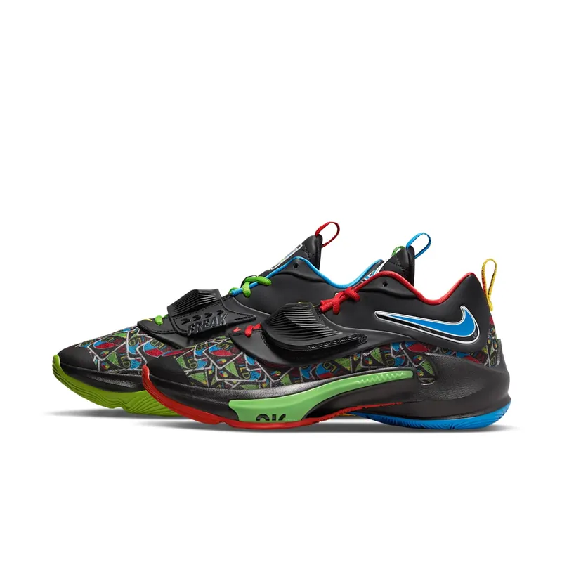 Nike Zoom Freak 3 “Black / White / Action Red / Green Bean” (DC9364-001)
