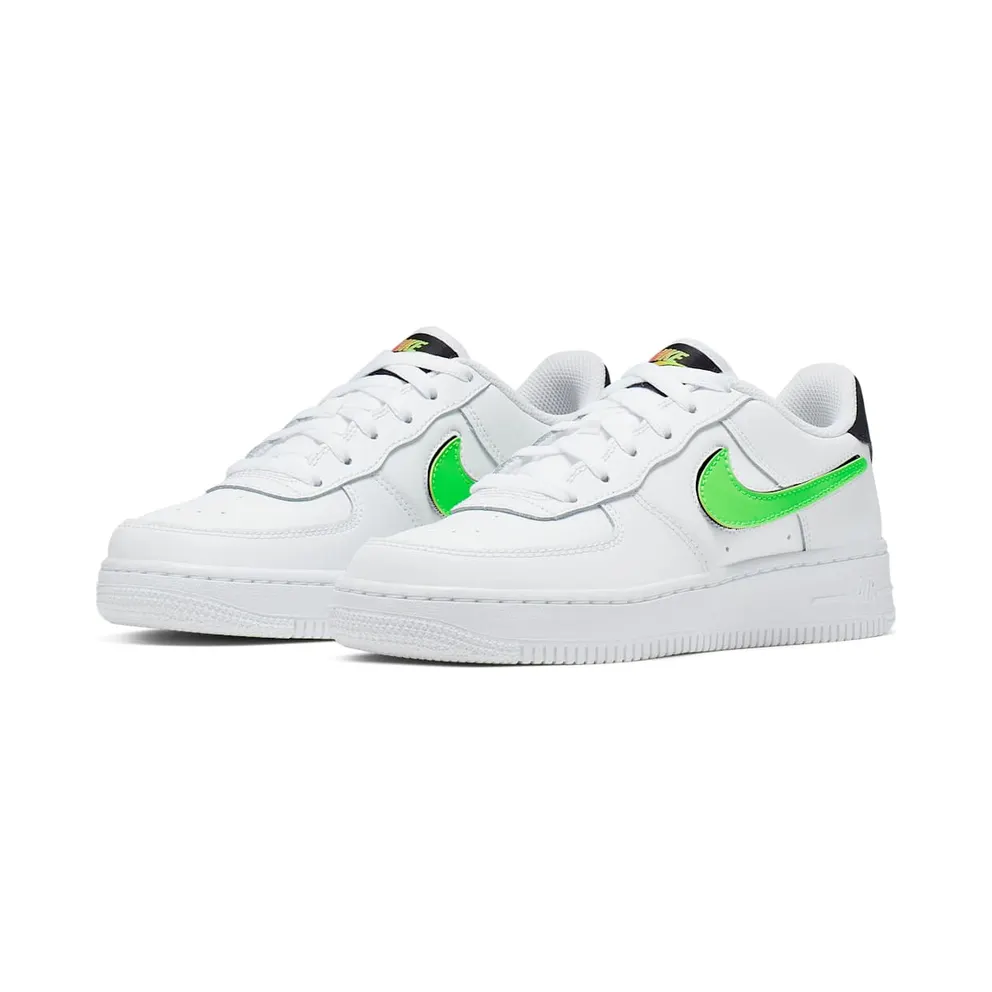 Nike Air Force 1 Low Removable Swoosh White Green Strike (GS) White/Green Strike-White-Black (AR7446-100)