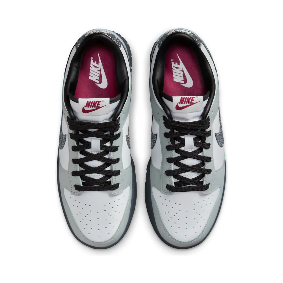 Nike Dunk Low LX “Glitter Swoosh White Light Smoke Grey” (HQ3462-191)