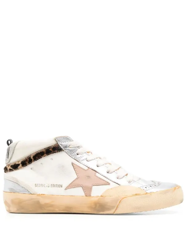 Golden Goose Mid-Star high-top sneakers – Beige (GWF00460F004004)