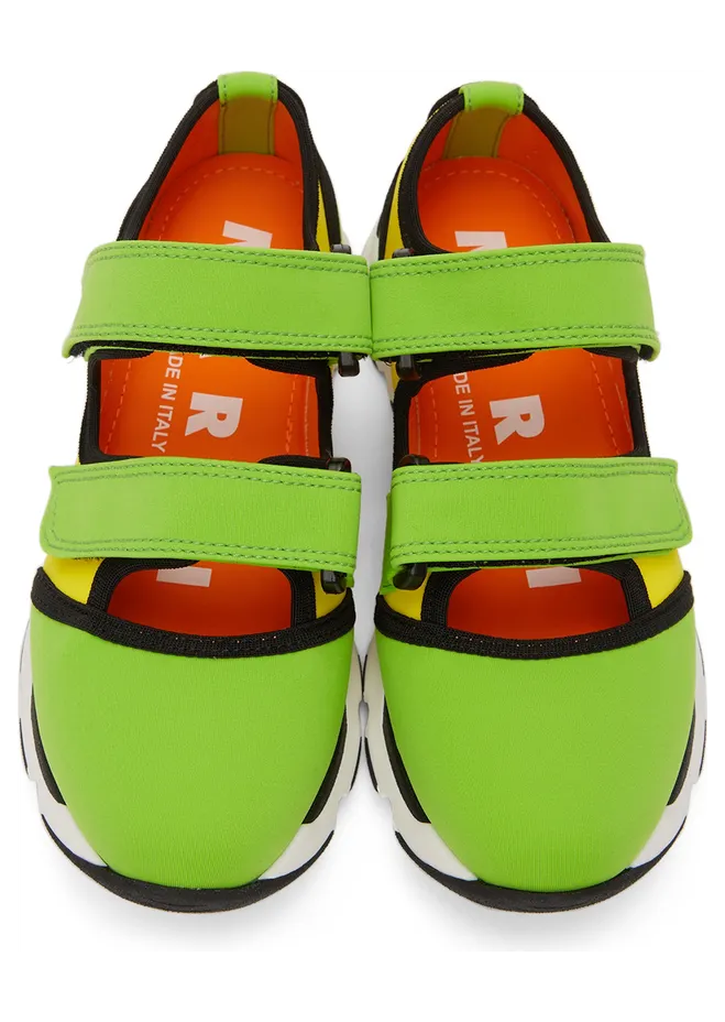 Marni Black & White Scuba Sneakers (SNZWS01G02 TCR86) (5)