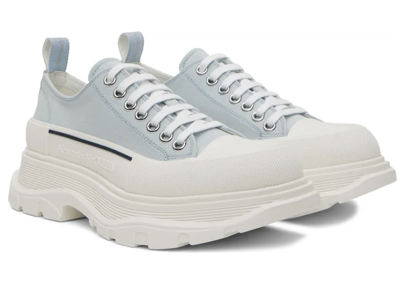 Alexander McQueen Blue Tread Slick Low Sneakers (705660W4V41) (4)