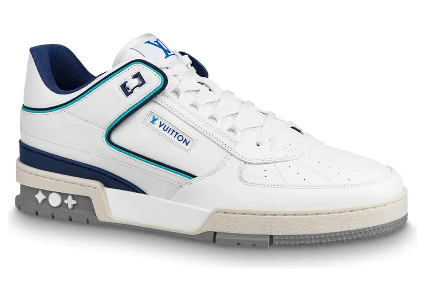 Louis Vuitton Trainer Sneaker White Blue