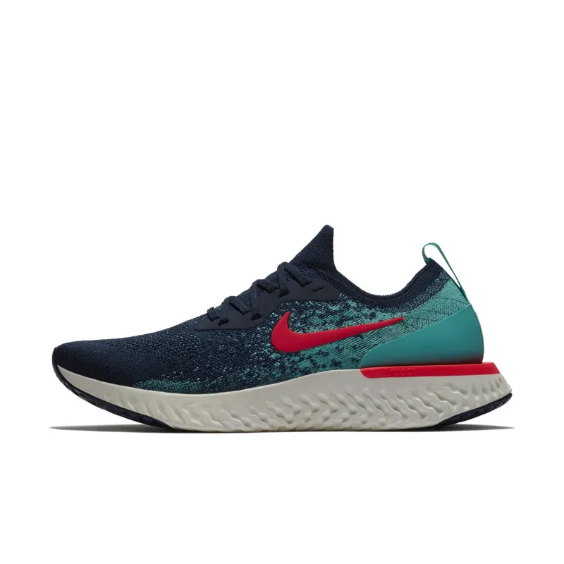 Nike Epic React Flyknit College Navy Hyper Jade College Navy/Hyper Jade-Sail-Red Orbit (AR5413-400)