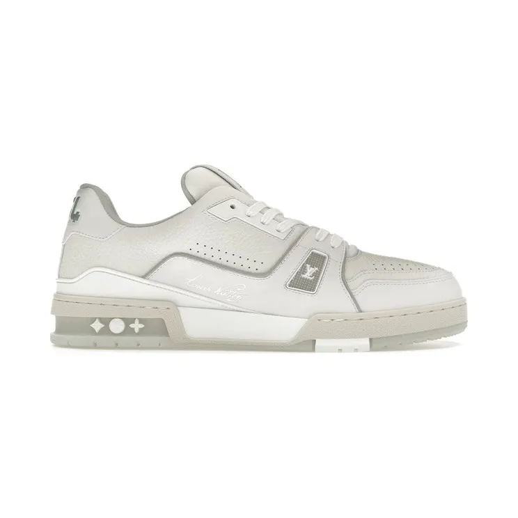 Louis Vuitton Trainer White Grey Signature (1A8WAY)