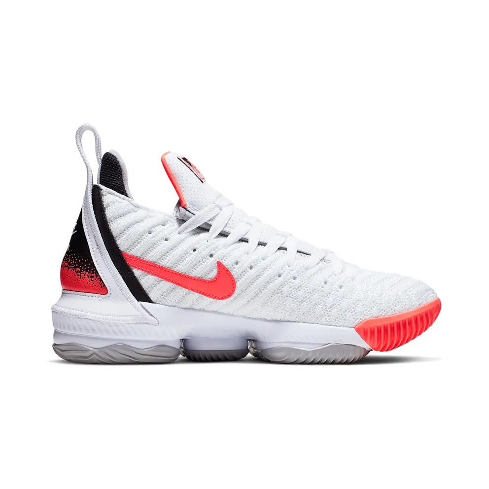 Nike LeBron 16 White Hot Lava White/Hot Lava-Flat Silver (CI1521-100)